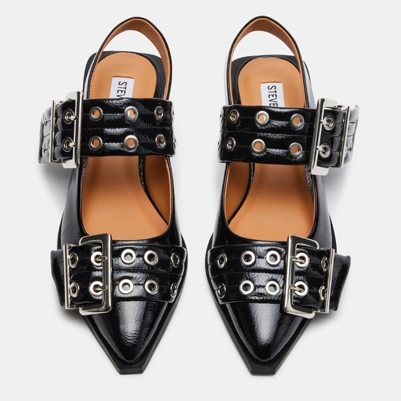 Steve Madden Shoes - STEVE MADDEN GRAND AVE SANDAL BLACK PATENT